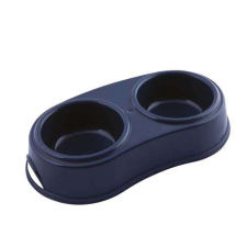  COBBYS PET Dupla etetőtál műanyag 30x17x6cm 2x500ml kutyatál