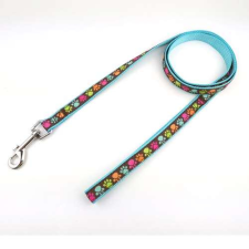  COBBYS PET Textil póráz tappancsos 120cmx16mm kék nyakörv, póráz, hám kutyáknak