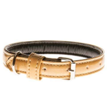  COBBYS PET Valódi csiszolt bőr nyakörv, bézs 20mm/60cm nyakörv, póráz, hám kutyáknak