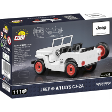 Cobi 24518 Jeep Willys CJ-2A (fehér) 111 darabos Építőjáték (5902251245184) autópálya és játékautó