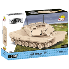 Cobi Blocks Abrams M1A2 tank modell (1:72) (3106) autópálya és játékautó