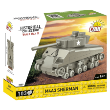 Cobi Blocks HC M4A3 Sherman Tank 103 darabos építőkészlet (3089) kreatív és készségfejlesztő
