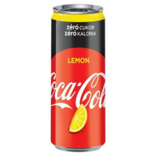 Coca cola Üdítőital, szénsavas, 0,33 l, dobozos, COCA COLA "Coca Cola Zero Lemon" üdítő, ásványviz, gyümölcslé