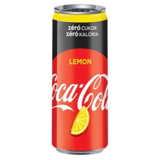 Coca cola Üdítőital, szénsavas, 0,33 l, dobozos, COCA COLA &quot;Coca Cola Zero Lemon&quot; üdítő, ásványviz, gyümölcslé