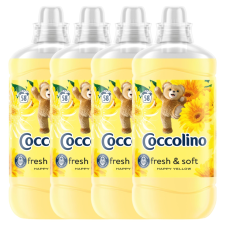 COCCOLINO Fresh &amp; Soft Happy Yellow Öblítő koncentrátum 232 mosás 4x1450ml tisztító- és takarítószer, higiénia