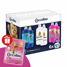 COCCOLINO Perfume & Care Öblítőválogatás 6x1275ml + Ajándék Coccolino Illatpárna tisztító- és takarítószer, higiénia