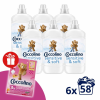 COCCOLINO Sensitive &amp; Soft Öblítő koncentrátum 348 mosás 6x1450ml + Ajándék Coccolino Illatpárna