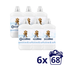 COCCOLINO Sensitive Pure öblítőkoncentrátum 6x1700 ml (408 mosás) tisztító- és takarítószer, higiénia