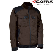 COFRA Blora Sztreccs Munkáskabát Barna/Fekete - 48 munkaruha