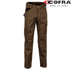 COFRA Drill Derekas Munkásnadrág Barna/Fekete - 60