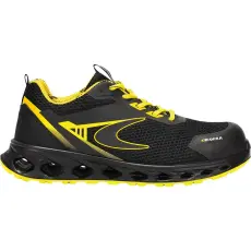 COFRA Gait S1PS ESD SR Elasztikus Fekete/Sárga Munkavédelmi cipő - 45