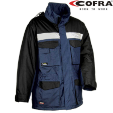 COFRA Gust Bélelt Téli Ripstop Munkáskabát Sötétkék/Fekete - 3XL munkaruha