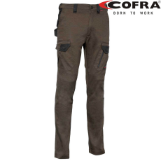 COFRA Jember Sztreccs Munkásnadrág Barna/Fekete - 58