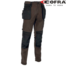 COFRA Kudus Sztreccs Munkásnadrág Barna/Fekete - 62