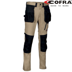 COFRA Kudus Sztreccs Munkásnadrág Khaki/Fekete - 52