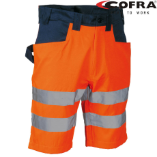 COFRA Turmero Láthatósági Rövidnadrág HV Narancs/Sötétkék - 50