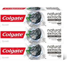 Colgate Naturals Charcoal & Mint fehérítő fogkrém, tripack, 3x75 ml fogkrém
