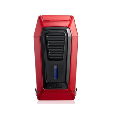 Colibri Quantum Red tripla szúrólángos szivar öngyújtó beépített ék vágóval - vörös öngyújtó