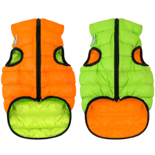 Collar AiryVest Lumi kifordítható, világító kutyakabát XS22 Zöld/narancs kutyaruha