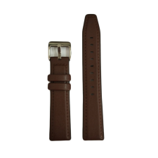 Colmi okosóra szíj, szilikon / műbőr, barna, 20mm, Leather Strap okosóra kellék