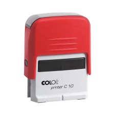 COLOP Bélyegző C10 Printer Colop 10x27mm, piros ház/fekete párna bélyegző