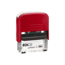 COLOP Bélyegző C30 Colop piros átlátszó ház/fekete párna bélyegző