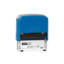 COLOP Bélyegző C40 Printer Colop átlátszó kék ház/fekete párna bélyegző