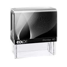 COLOP Bélyegző IQ40 Printer Line Colop átlátszó fekete ház/fekete párna bélyegző