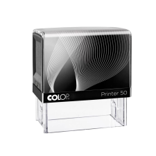 COLOP Bélyegző IQ50 Printer Line Colop átlátszó fekete ház/fekete párna bélyegző