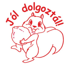 COLOP Bélyegző, motivációs, Jól dolgoztál!, COLOP &quot;N43-kék&quot;, piros bélyegző