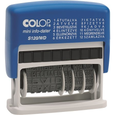 COLOP Dátum- és szövegbélyegző, 12 féle szöveggel, "S120/WD" bélyegző