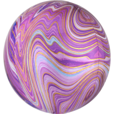 Colorful, Purple gömb fólia lufi 40 cm party kellék