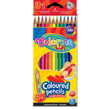 Colorino Kids színesceruza készlet - 12 darabos + ARANY/EZÜST színű - háromszögletű színes ceruza