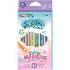Colorino Pastell glitteres filctoll készlet - 6 darabos filctoll, marker