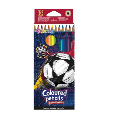 Colorino Színes ceruza háromszögletű, Futball, 12 szín színes ceruza