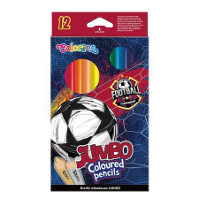 Colorino Színes ceruza háromszögletű, JUMBO Futball, 12 szín színes ceruza