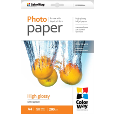 ColorWay ColorWay Fotópapír , fényes 200g, A4, 50 lap fényképező tartozék