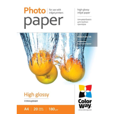 ColorWay CW-PG180020A4 High Glossy fotópapír A4/20db fényes (PG180020A4) fotópapír