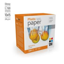 ColorWay Fotópapír, magasfényű (high glossy), 260 g/m2, 10x15, 500 lap (PG2605004R) (PG2605004R) fotópapír