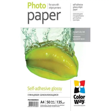ColorWay Glossy, öntapadós, A4, 50 lap fotópapír