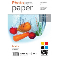 ColorWay Prémium Fotópapír Matt, 190 g/m, 10x15, 50 lap - PM1900504R nyomtató kellék