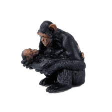 Comansi Little Wild nőstény csimpánz kölyökkel figura játékfigura