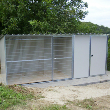  COMBINO Kutya kennel, 4x2m alapterület, padozat nélkül szállítóbox, fekhely kutyáknak