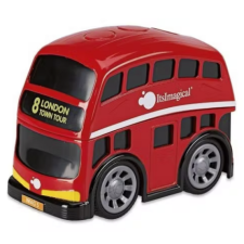  Comic-Cars! London Busz - játékautó, képregény modell, piros autópálya és játékautó