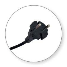 Commel satlakozó kábel szerszámgéphez 10 A 250 V ~ 2200 W, Fekete 2x1 / 2m villanyszerelés