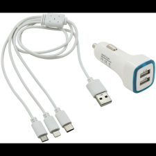 Compass USB 3in1 phone charger (micro USB, iPhone, USB C) (8591686076837) mobiltelefon kellék