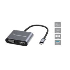 Conceptronic USB-C Notebook Dokkoló ezüst (DONN16G) (DONN16G) laptop kellék