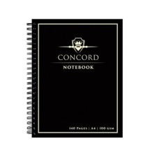 Concord Spirálfüzet, A4, vonalas, 70 lap, CONCORD, fekete (PUCO8956) füzet