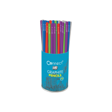 Connect Grafitceruza HB, 5 féle színű kerek test, Connect 72 db/csomag, ceruza
