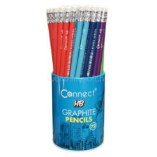 Connect Grafitceruza HB, radíros, színestestű, 72 db/csomag, (CONNECT_105569) ceruza